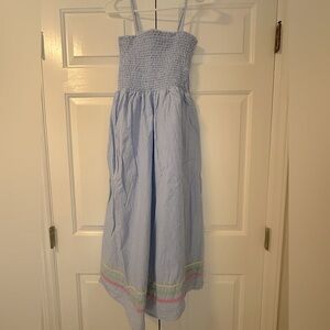 Sail to Sable Blue and White Smocked Dress